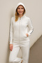 Women's Zippered Hooded Lycra Sports Tracksuit Set Mku3003 - 2