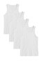 100% Cotton 4-Pack Classic White Men's Undershirts L.U.O1.K.0K.A3.K.0O.T.A4