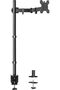 Single Monitor Stand Desk Mount - 39 Inch Extra Tall Fully Adjustable Stand with C Clamp/Grom
