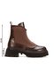 Monaco Series Women's Shiny Patent Leather Zippered Thick Sole Boots - 2