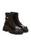 Pari̇s Series Women's Shiny Patent Leather Zippered Thick Sole Boots - 3