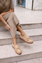 Pavlina Women's Beige Genuine Suede Leather Loafer Shoes - 2