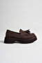 Women's Daily Comfortable Tasseled Loafer Brown Suede - 3