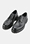 Men's Black Genuine Natural Leather Size 39-46 Lace-Up Oxford Shoes - 3