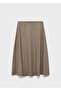 Houndstooth Pattern Wool Blend Skirt - 3