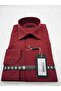 Slimfit Claret Red Men's Shirt Cotton Polyester with a Slim Fit Structure As0111-197 - 2
