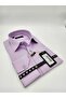 Slimfit Lilac Men's Shirt Cotton Polyester with a Slim Fit Structure As0111-120 - 4
