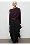 Asymmetric Collar Jewel Button Sweater - 6
