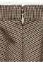 Houndstooth Pattern Wool Blend Skirt - 8