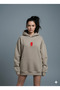 Lenithra Evangelion Back Printed Unisex Oversize Beige Hoodie - 4