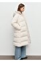 Long Quilted Anorak with a Hood - 7
