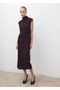 High Collar Double Breasted Dress - 2