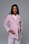 Women's Powder Shawl Collar Jacquard Winter Special Design Lace Maternity Pajama Set