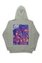 Lenithra Las Vegas Back Printed Unisex Oversize Gray Hoodie - 5