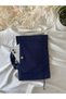 Dark Blue Sleeping Cat Patterned Book Bag 17X24 cm |   Water Repellent Fabric, Dtf B Printed Handmade - 2