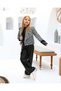 Girl's 4-Piece Set with Houndstooth Leather Jacket - 8