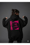 Lenithra Lip and Thorn Back Printed Unisex Oversize Beige Hoodie - 3