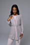 Women's Powder Jacquard Lace Detailed Winter Special Design Maternity Pajama Set