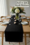 Black Runner Noble and Stylish Runner Stain and Liquid Repellent 40X110 cm