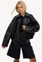 New Season Bomber Oversize Women's Leather Jacket - 3