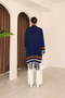 Tasseled Color-Blocked Long Knit Cardigan - 5