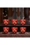 6-Piece Colored Cut Crystal Glass Coffee-Side Delight Dish / Mırra Set