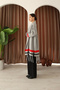 Tasseled Color-Blocked Long Knit Cardigan - 2