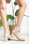 Pointed Toe Women's Heel Boots with a Straightening Buckle That Attracts Attention A063 - 3