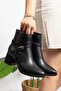 Pointed Toe Women's Heel Boots with a Straightening Buckle That Attracts Attention A063 - 4