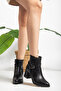 Pointed Toe Women's Heel Boots with a Straightening Buckle That Attracts Attention A063 - 2