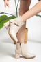 Pointed Toe Women's Heel Boots with a Straightening Buckle That Attracts Attention A063 - 2