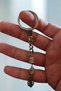 Yemen Agate Natural Stone Prayer Beads Keychain Set Special Wooden Moon Star Box Silver - 5