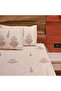 Heritage Block Print 100% Cotton Percale Bedsheet with 2 Pillowcases - 2
