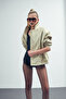 Women's Oversize Vintage Fur Lined Leather Jacket - 4
