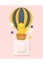 Outlet Cover Sticker - Children's Baby Room Wall Sticker - Fan Yellow Navy Blue Outlet Cover Sticker - 2