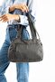 Soft Textured Ultra-Lightweight, Flexible and Waterproof Polyamide Fabric Shoulder and Arm Bag Gray Model: (571- - 3
