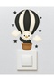 Outlet Cover Sticker - Children's Baby Room Wall Sticker - Fan Black and White Outlet Cover Sticker - 2