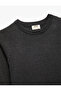 Viscose Blended Long Sleeve Crew Neck Basic Knit Sweater - 3