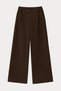4759 Women's Cross-Waist Flowy Wide-Leg Palazzo Pants Brown