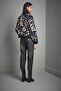 Patterned Stand Collar Multi Knit Sweater - 5