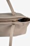 Women's Leather Strap Hand and Shoulder Bag - Mink - 5