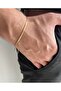 Thin Italian Chain Stainless Steel Unisex Gold Bracelet - 2