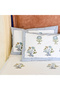 Heritage Block Print 100% Cotton Percale Bedsheet with 2 Pillowcases - 3