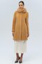 Premium Plush Coat with Removable Fur Collar and Special Snap Detail Kamel 3121-Tk - 3