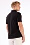 Men's Slim Fit Polo Collar Black T-Shirt - 3