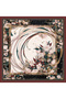 Sky Flower - Burgundy - 100% Silk Twill Scarf - 90X90 cm - 7