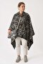 Standard Size New Season Fleece Poncho Cape with Collar and Bag - 2