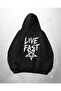 Black Unisex Live Fast Printed Oversize Hoodie Sweatshirt
