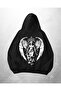 Black Unisex Archangel Printed Oversize Hoodie Sweatshirt