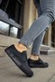 Ch005 Pıttı Men's Casual Lace-Up Leather Classic Shoes Cst - Black - 4